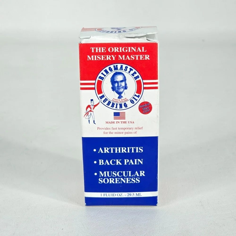 Ringmaster Rubbing Oil 1 OZ Bottle Pain Relief Arthritis USA Made Free Shipping